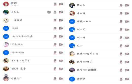 参会人员部分截图